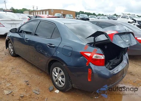 2016 Toyota Corolla Le из США, поврежденный, VIN 2T1BURHEXGC524676